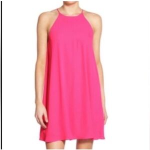 Everly hot‎ pink halter high neck dress small excellent condition super cute!!!